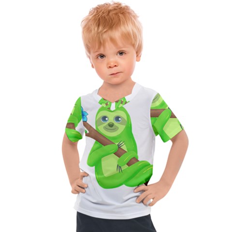 Sloth Branch Cartoon Fantasy Kids  Sports Tee by Semog4