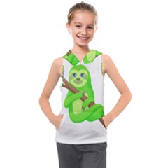 Sloth Branch Cartoon Fantasy Kids  Sleeveless Hoodie by Semog4