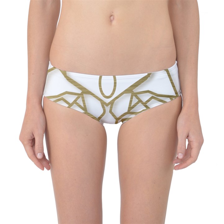 Lion Face Wildlife Crown Classic Bikini Bottoms