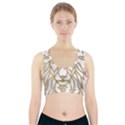 Lion Face Wildlife Crown Sports Bra With Pocket View1