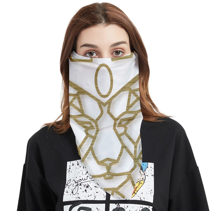 Lion Face Wildlife Crown Face Covering Bandana (Triangle)