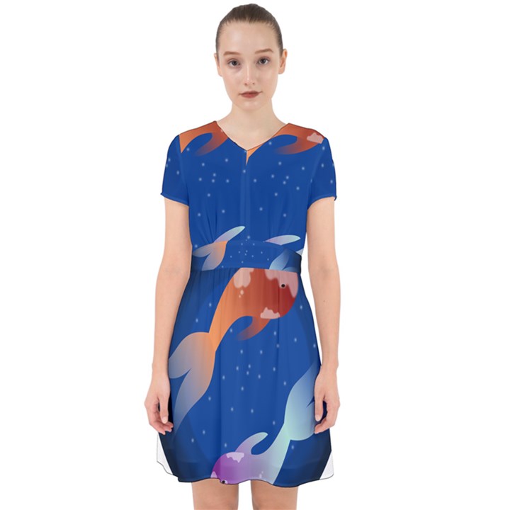 Koi Fish Carp Water Nature Animal Adorable in Chiffon Dress