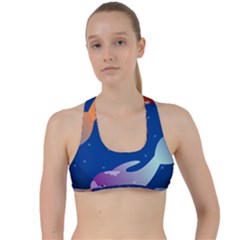 Koi Fish Carp Water Nature Animal Criss Cross Racerback Sports Bra by Semog4