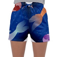 Koi Fish Carp Water Nature Animal Sleepwear Shorts by Semog4