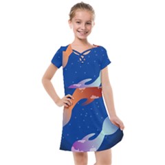 Koi Fish Carp Water Nature Animal Kids  Cross Web Dress by Semog4