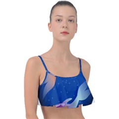 Koi Fish Carp Water Nature Animal Frill Bikini Top by Semog4