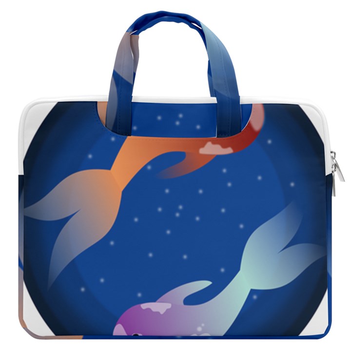 Koi Fish Carp Water Nature Animal MacBook Pro 16  Double Pocket Laptop Bag 