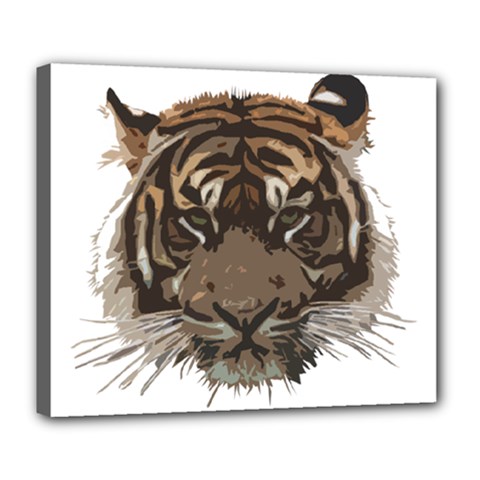 Tiger Comic Cartoon Animal Deluxe Canvas 24  X 20  (stretched) by Semog4