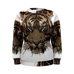 Tiger Comic Cartoon Animal Women s Sweatshirt by Semog4