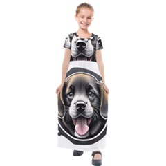 Dog Animal Puppy Pooch Pet Kids  Short Sleeve Maxi Dress by Semog4