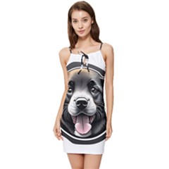 Dog Animal Puppy Pooch Pet Summer Tie Front Dress by Semog4