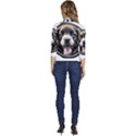 Dog Animal Puppy Pooch Pet Women s Draped Front 3/4 Sleeve Shawl Collar Jacket View4