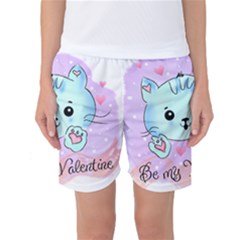 Cat Valentine-s Day Valentine Women s Basketball Shorts by Semog4