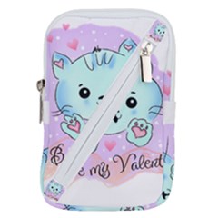 Cat Valentine-s Day Valentine Belt Pouch Bag (large) by Semog4