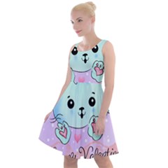 Cat Valentine-s Day Valentine Knee Length Skater Dress by Semog4