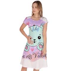 Cat Valentine-s Day Valentine Classic Short Sleeve Dress by Semog4