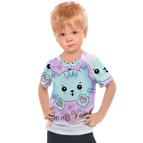 Cat Valentine-s Day Valentine Kids  Sports Tee by Semog4