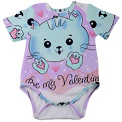 Cat Valentine-s Day Valentine Baby Short Sleeve Bodysuit by Semog4