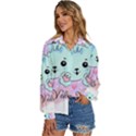 Cat Valentine-s Day Valentine Women s Long Sleeve Button Down Shirt View2