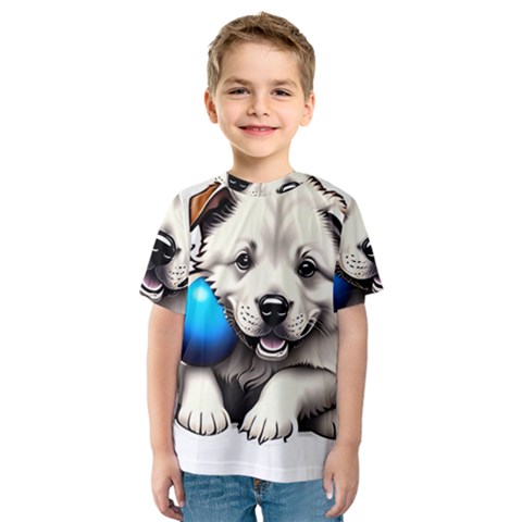 Dog Animal Pet Puppy Pooch Kids  Sport Mesh Tee by Semog4