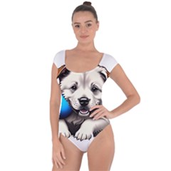 Dog Animal Pet Puppy Pooch Short Sleeve Leotard  by Semog4