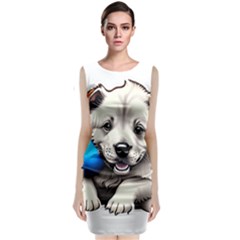 Dog Animal Pet Puppy Pooch Sleeveless Velvet Midi Dress by Semog4