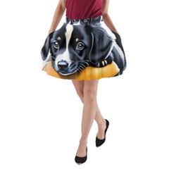 Dog Animal Cute Pet Puppy Pooch A-line Pocket Skirt by Semog4