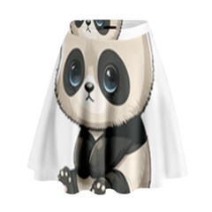 Cute Panda Bear Animal Cartoon High Waist Skirt by Semog4