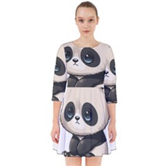 Cute Panda Bear Animal Cartoon Smock Dress by Semog4