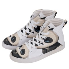 Cute Panda Bear Animal Cartoon Women s Hi-top Skate Sneakers by Semog4