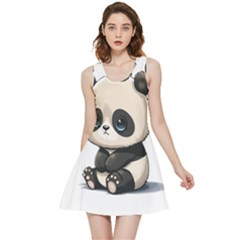 Cute Panda Bear Animal Cartoon Inside Out Reversible Sleeveless Dress by Semog4