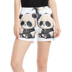 Cute Panda Bear Animal Cartoon Women s Runner Shorts by Semog4