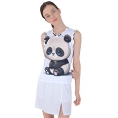 Cute Panda Bear Animal Cartoon Women s Sleeveless Sports Top by Semog4