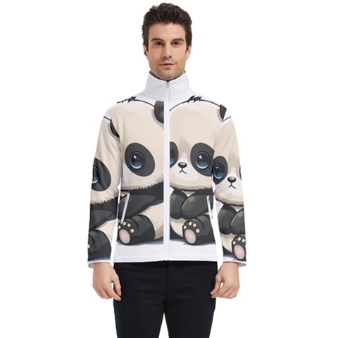 Cute Panda Bear Animal Cartoon Men s Bomber Jacket by Semog4