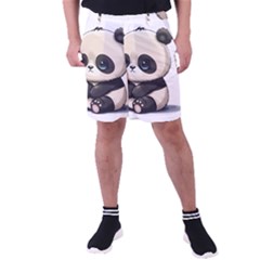 Cute Panda Bear Animal Cartoon Men s Pocket Shorts by Semog4