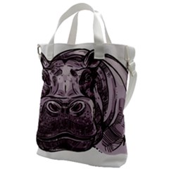 Hippopotamus Animal Wildlife Hippo Canvas Messenger Bag by Semog4