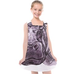 Hippopotamus Animal Wildlife Hippo Kids  Cross Back Dress by Semog4