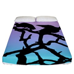 Birds Bird Vultures Tree Branches Fitted Sheet (king Size) by Semog4