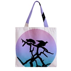 Birds Bird Vultures Tree Branches Zipper Grocery Tote Bag by Semog4