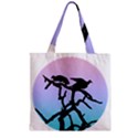 Birds Bird Vultures Tree Branches Zipper Grocery Tote Bag View2