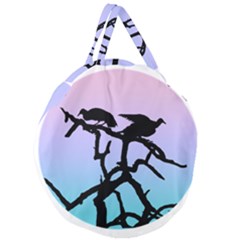 Birds Bird Vultures Tree Branches Giant Round Zipper Tote by Semog4