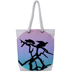 Birds Bird Vultures Tree Branches Full Print Rope Handle Tote (small) by Semog4