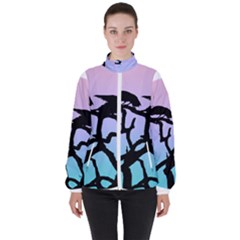 Birds Bird Vultures Tree Branches Women s High Neck Windbreaker by Semog4