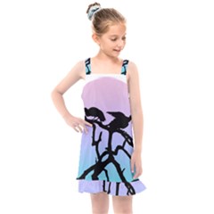 Birds Bird Vultures Tree Branches Kids  Overall Dress by Semog4