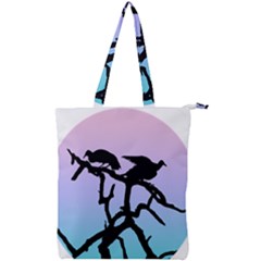 Birds Bird Vultures Tree Branches Double Zip Up Tote Bag by Semog4