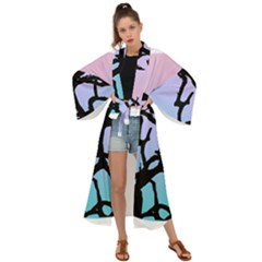 Birds Bird Vultures Tree Branches Maxi Kimono by Semog4