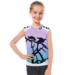 Birds Bird Vultures Tree Branches Kids  Mesh Tank Top by Semog4