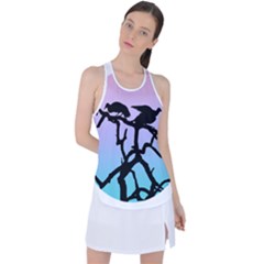 Birds Bird Vultures Tree Branches Racer Back Mesh Tank Top by Semog4