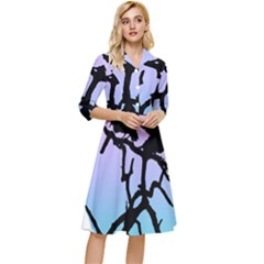 Birds Bird Vultures Tree Branches Classy Knee Length Dress by Semog4