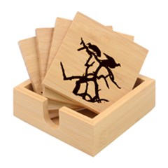 Birds Bird Vultures Tree Branches Bamboo Coaster Set by Semog4